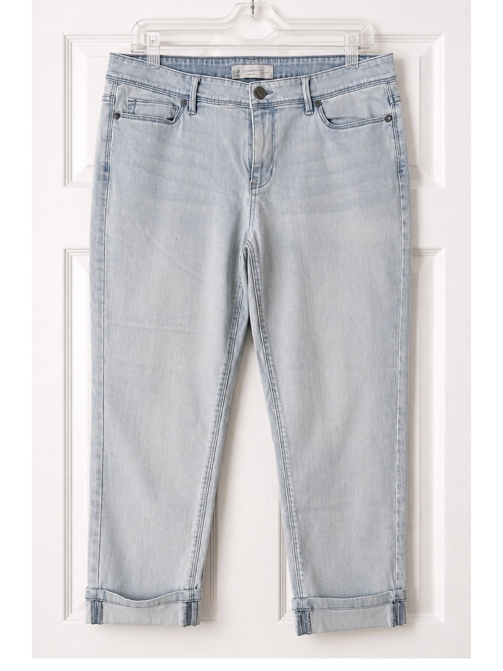 J. Jill Light Blue Cropped Straight Jeans - Picture 2 of 9